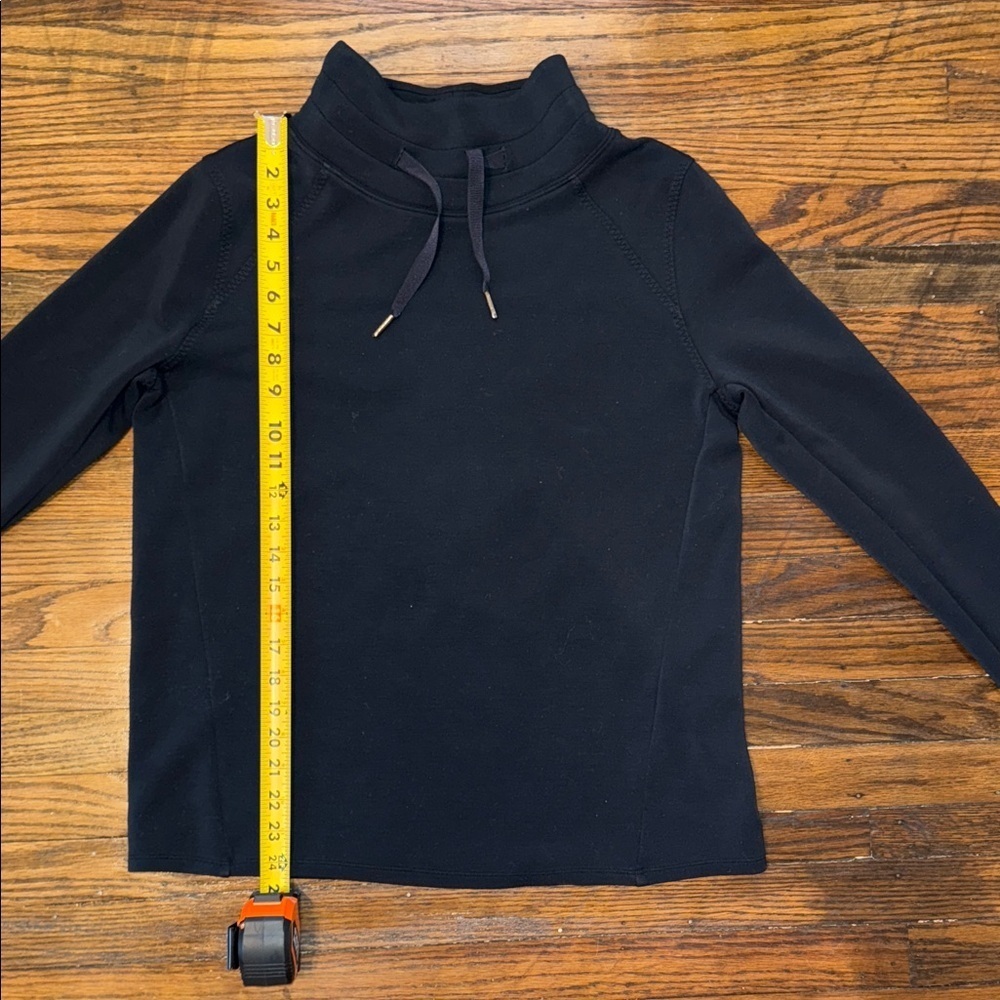 SPANX Black Athleisure Pullover Sweatshirt Women Small Funnel Neck Top - Picture 9 of 10